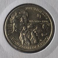 США 1 доллар, 2018 Джим Торп "Уа-То-Хак"   UNC В ХОЛДЕРЕ