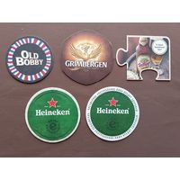 Пять бирдекелей одним лотом за 1 р., зн-18 (+), 4052