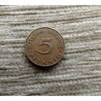 Werty71 Германия ФРГ 5 пфеннигов 1950 J
