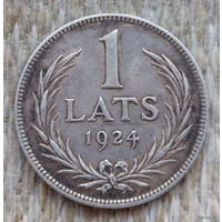 Латвия 1 лат 1924 года. Герб Латвии. Серебро. Сторгуй за свою цену, предложи обмен!