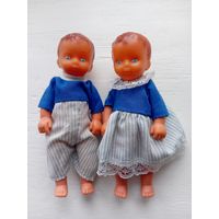 Пупсики. Из 90-х. Миниатюрные куклы. 11,5 см. Пара одним лотом