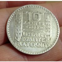 10 франков 1933 серебро