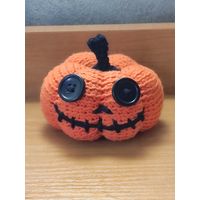 Хэллоуинская тыква Плюшевая вязаная мягкая игрушка амигуруми  интерьер ручная работа handmade кукла
