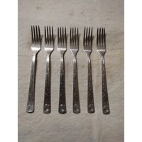 Вилки СССР, десертные, комплект 6 шт., нержавейка. См. описание.