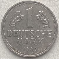 Германия 1 марка 1990 г. A