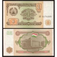 Таджикистан 1 рубль образца 1994 года UNC p1 серия АО