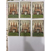 Нотгельды 20-30-40-70-70-80 пфеннигов 1922 год. Альтона. Веймарская республика - 2201