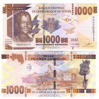 Гвинея 1000 франков 2022 год UNC