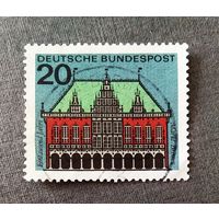 Марка Германия 1964 год Города