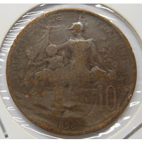 Франция 10 сантимов 1898 г