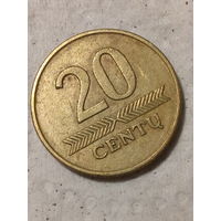 20 центов Литва 1998 год