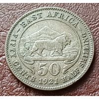 Британская Восточная Африка 50 центов, 1921    ( 1-7-4 )