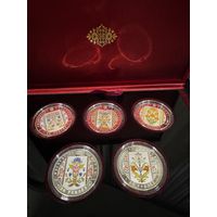 Комплект памятных монет "Слуцкие пояса"- 20 рублей Серебро в оригинальном футляре