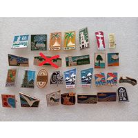 Значки Сочи. Ахун. Мацеста. Кавказ. Парк. Дендрарий. Цена указывается за один значок.#-III-03