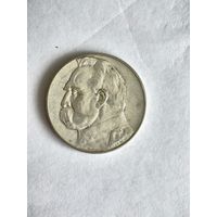 Монета 5 злотых 1935 Пилсудский