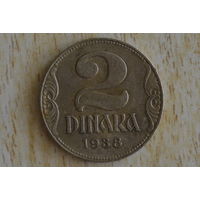 Югославия 2 динара 1938 с 1 руб
