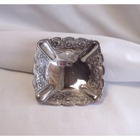 Икорница Орешница 10,0 х 10,0 см Серебрение 02