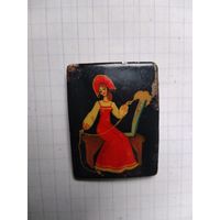 Редкая старинная брошь СССР Эмаль
