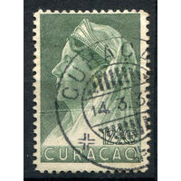 Нидерландские колонии - Кюрасао - 1936/39г. - королева Вильгельмина, печать Кюрасао, 12 1/2 с - 1 марка - гашёная [Mi 150]. #3-WB-65-A-1