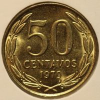 Чили 50 сентаво 1979 год