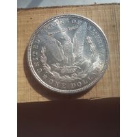 1 доллар 1921 г, серебро, яркий штемпельный, превосходный, UNC, с рубля!