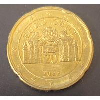 Австрия 20 евроцентов, 2022_KM# 3140_ Одна на АУ_РЕДКАЯ