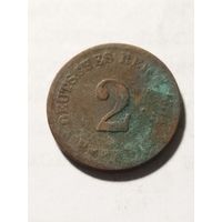 Германия 2 пфенинга 1874