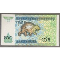 Банкнота 200 сум. Узбекистан, 1997 год. НЕ БЫЛА В ОБОРОТЕ