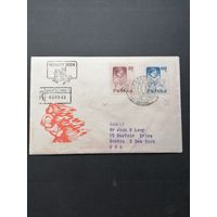 Польша 1956 КПД с полной серией марок "Учительница Людвика Вавржинска" (спецгашение) Mi.979-980 каталог 2.50 евро