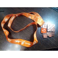 Медаль новая 5.5 км, 15.09.2019 6х6 см 90 см шнур