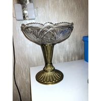 Хрустальная ваза Фруктовница на ножке