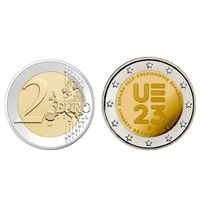 2 Евро Испания 2023  Президентство Испании в Совете ЕС UNC из ролла