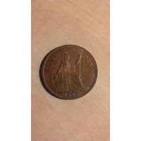 Великобритания, 1 пенни 1966 года.