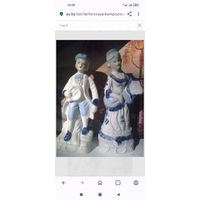 Фарфоровая композиция Дама и кавалер