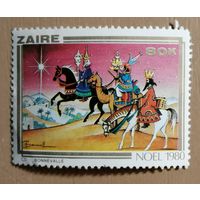 Марка Заир, Рождество, рождественская серия, 1980г.