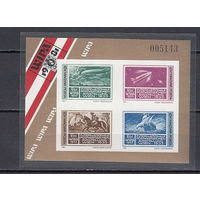 Космос. Авиация. Корабль. Венгрия. 1981. 1 блок б/з. Michel N бл150 (30,0 е).