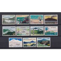 24.J. Япония. Национальные парки. 1959 - 68 гг. Одиночные выпуски. Сборный лот. MNH.