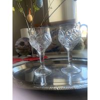 2 винтажных хрустальных бокала. Цена за оба