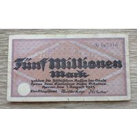 Werty71 Германия 5 миллионов 5000000 марок 1923 Херне 5 000 000 банкнота гроссгельд