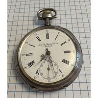 Часы карманные . Механика . Серебро 800 проба . Идут
