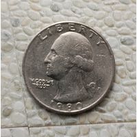 1/4 доллара (квотер) 1980(Р) года США.