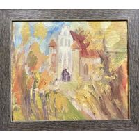 Матиевич О.Н. Пейзаж, картон, масло. Размер 35х39 см.