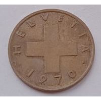 Швейцария, 1 раппен, 1970 год, XF