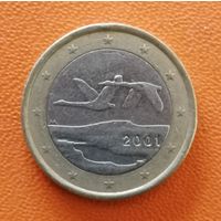 Финляндия 1 евро, 2001 г., KM# 104