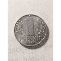 ГДР 1 пфенинг 1968