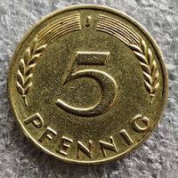 Германия 5 пфеннигов 1968 г.  J