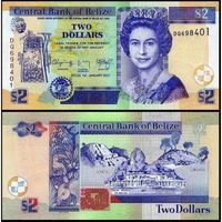 Белиз 2 доллара образца 2017 года UNC p66 серия DR