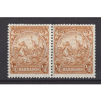 1938 Барбадос /Barbados** 0.5d стандарт Герб колонии Колесница Король Георг VI SG#248с