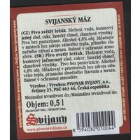 Пивная этикетка. Svijany - Чехия