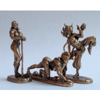 Статуэтки миниатюры Женщины Воины Бронза